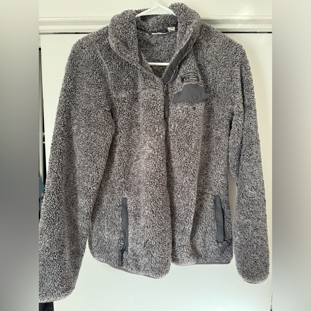 Ll bean gray zip up